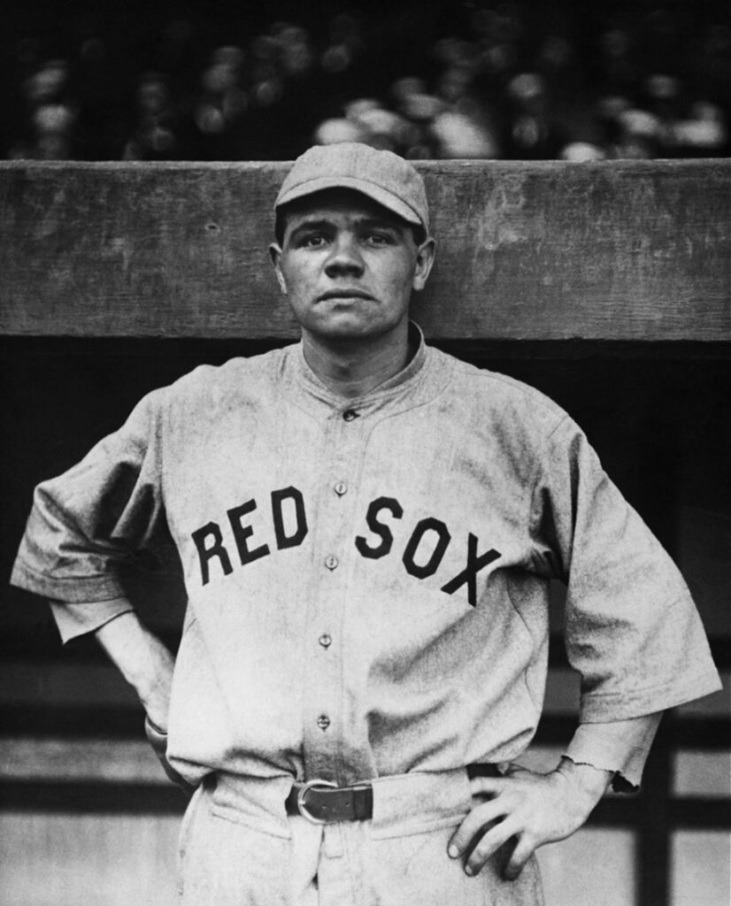 Babe Ruth starting his career as a Red Sox