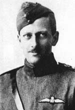A black and white image of Christopher Quintin Brand, from the first world war, dressed in military uniform.